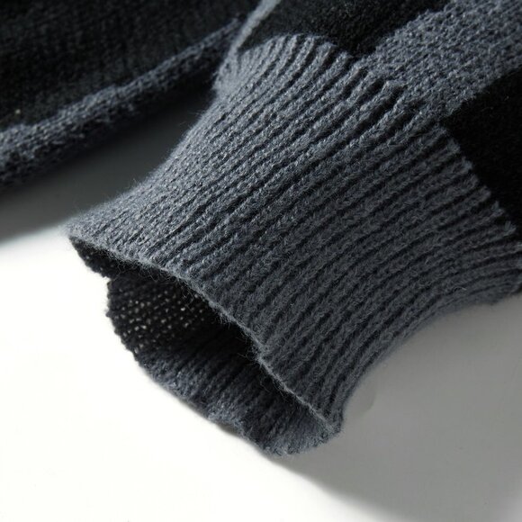 Grey Casual Mens Graphic Pattern Sweater - Picture 4 of 5